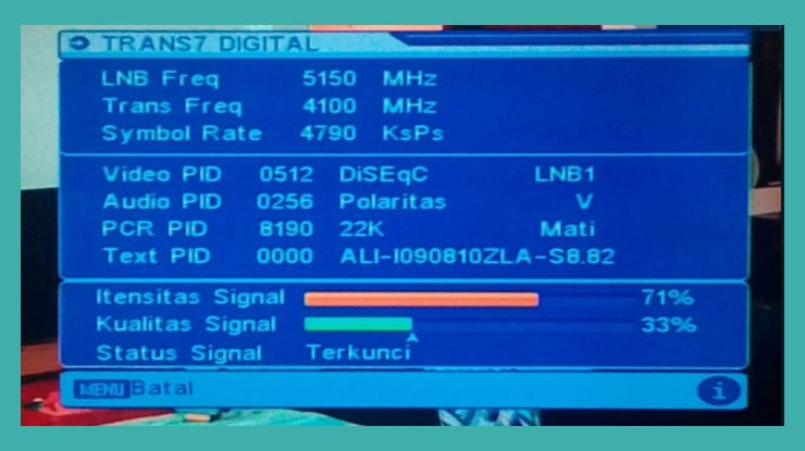 Frekuensi Trans TV Satelit Palapa D