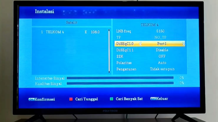 klik tombol Biru untuk menambahkan transponder.