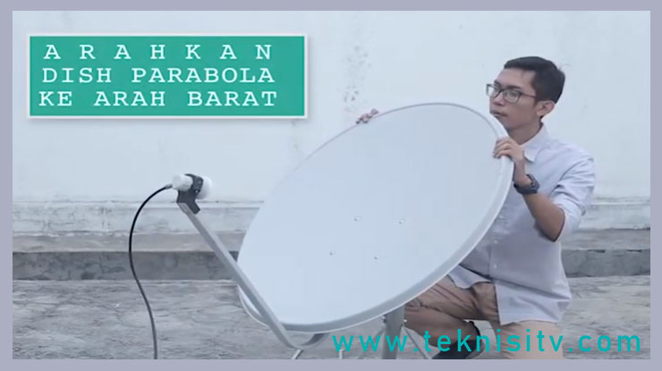 arahkan dish parabola ke arah satelit Measat 3A