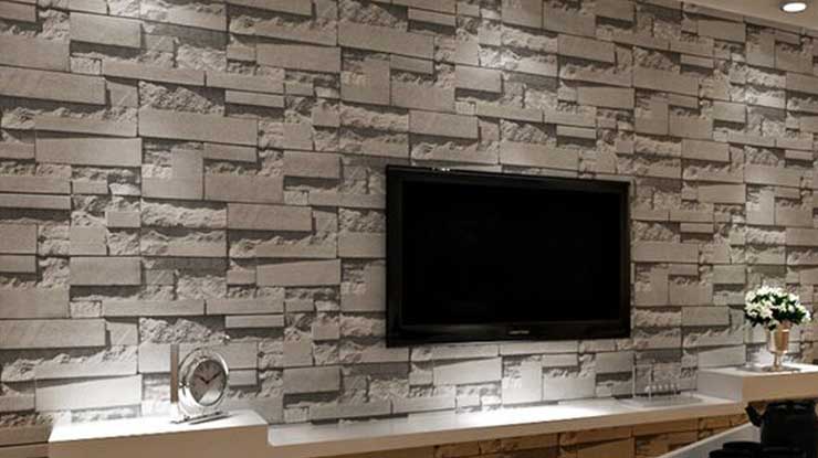 Backdrop TV Minimalis Bata Ekspos