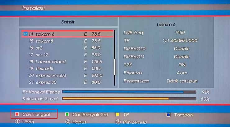 Tracking Satelit Thaicom 6