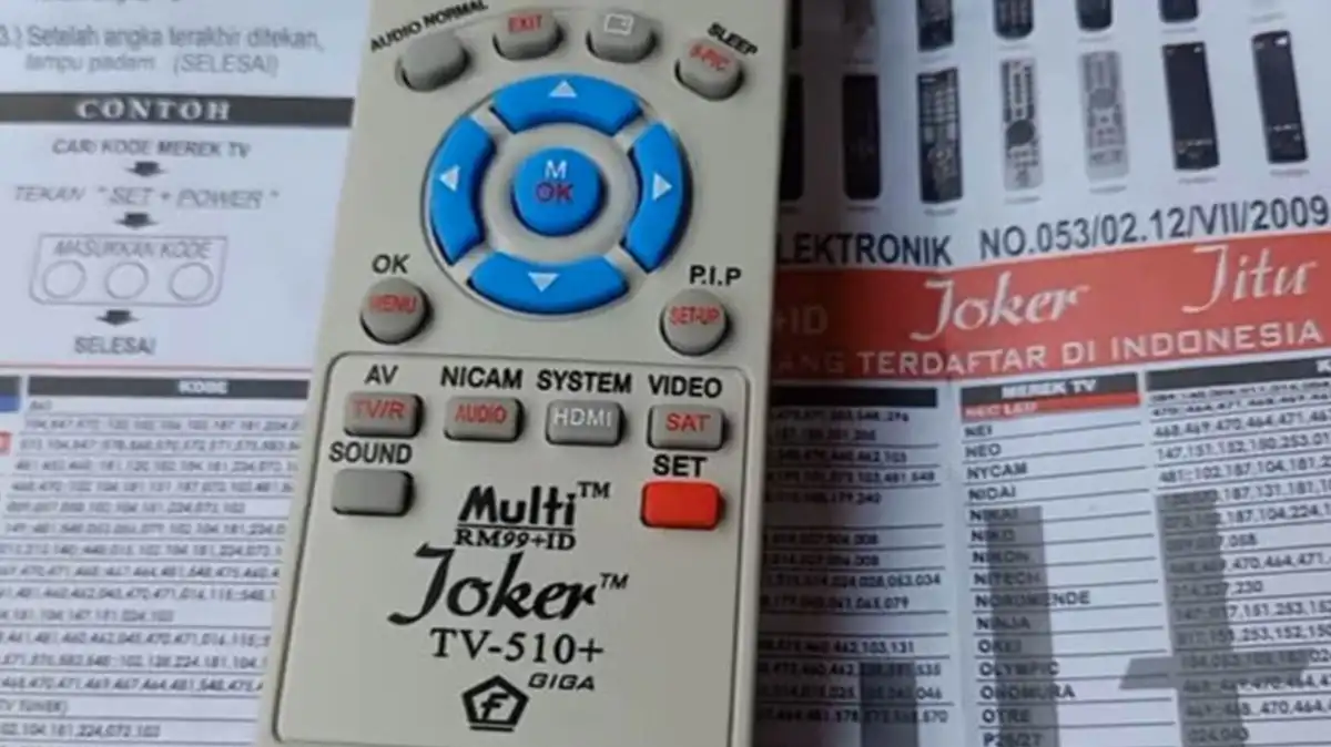 Kode Remot TV JVC Tabung